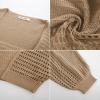 imageGRACE KARIN Womens Lightweight Cardigan Open Front Long Sleeve Hollow Out Sweater Loose Boho Beach Crochet Cover UpKhaki