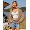 imageGRACE KARIN Womens Lightweight Cardigan Open Front Long Sleeve Hollow Out Sweater Loose Boho Beach Crochet Cover UpKhaki