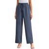 imageGRACE KARIN Women Lightweight Summer Pants Wide Leg Casual Palazzo Pants Lounge Beach Summer Pants Blue XL