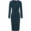 imageGRACE KARIN Womens Bodycon Dress Long Sleeve Hollow Neckline Midi Wear to Work Dress Peacock BlueL
