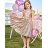 imageGRACE KARIN Girls Sequin Dress Formal Party Fancy Gold Special Occasion Sparkly Sleeveless Size 612Gold