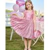 imageGRACE KARIN Girls Sequin Dress Formal Party Fancy Gold Special Occasion Sparkly Sleeveless Size 612Pink