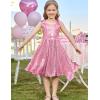 imageGRACE KARIN Girls Sequin Dress Formal Party Fancy Gold Special Occasion Sparkly Sleeveless Size 612Pink