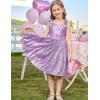 imageGRACE KARIN Girls Sequin Dress Formal Party Fancy Gold Special Occasion Sparkly Sleeveless Size 612Purple