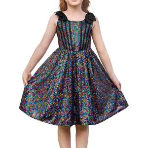 imageGRACE KARIN Girls Sequin Dress Formal Party Fancy Gold Special Occasion Sparkly Sleeveless Size 612Black