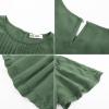 imageGRACE KARIN Womens 2025 Summer Babydoll Tops Casual Crewneck Ruffle Sleeve Shirts Loose Fit Pleated Blouse OutfitsGreen