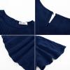 imageGRACE KARIN Womens 2025 Summer Babydoll Tops Casual Crewneck Ruffle Sleeve Shirts Loose Fit Pleated Blouse OutfitsNavy Blue