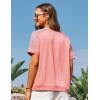 imageGRACE KARIN Womens Casual V Neck Short Sleeve Tops 2025 Summer Hollow Out Lightweight Loose Tunic Tees BlousesPink