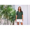 imageGRACE KARIN Womens Summer Tops Puff Short Sleeve V Neck Blouses Hollow Out Lace Embroidered Blouses ShirtsArmy Green