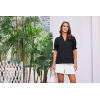 imageGRACE KARIN Womens Summer Tops Puff Short Sleeve V Neck Blouses Hollow Out Lace Embroidered Blouses ShirtsBlack