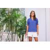 imageGRACE KARIN Womens Summer Tops Puff Short Sleeve V Neck Blouses Hollow Out Lace Embroidered Blouses ShirtsGray Blue