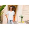 imageGRACE KARIN Womens Summer Tops Puff Short Sleeve V Neck Blouses Hollow Out Lace Embroidered Blouses ShirtsWhite