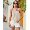 imageGRACE KARIN Women Tank Tops 2025 Summer Halter Tops Sleeveless Crochet Camisole Casual BlousesApricot