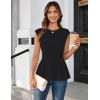 imageGRACE KARIN Womens Cap Sleeve Peplum Tops Crew Neck Elegant Dressy Casual Blouses Sleveeless Business Work ShirtsBlack