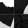 imageGRACE KARIN Womens Cap Sleeve Peplum Tops Crew Neck Elegant Dressy Casual Blouses Sleveeless Business Work ShirtsBlack