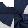 imageGRACE KARIN Womens Cap Sleeve Peplum Tops Crew Neck Elegant Dressy Casual Blouses Sleveeless Business Work ShirtsNavy Blue