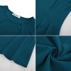 imageGRACE KARIN Womens Cap Sleeve Peplum Tops Crew Neck Elegant Dressy Casual Blouses Sleveeless Business Work ShirtsPeacock Blue
