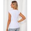 imageGRACE KARIN Womens Cap Sleeve Peplum Tops Crew Neck Elegant Dressy Casual Blouses Sleveeless Business Work ShirtsWhite