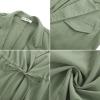 imageGRACE KARIN Womens Sleeveless Wrap Vest Tops Casual V Neck Peplum Dressy Blouse Drawstring Cardigan Outerwear ShirtsGreen