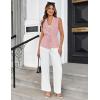 imageGRACE KARIN Womens Sleeveless Wrap Vest Tops Casual V Neck Peplum Dressy Blouse Drawstring Cardigan Outerwear ShirtsPink