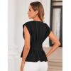 imageGRACE KARIN Sleeveless Tops for Women Vest Blouse V Neck Dressy Suit Vest Tank Tops Business Office ShirtBlack