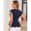 imageGRACE KARIN Sleeveless Tops for Women Vest Blouse V Neck Dressy Suit Vest Tank Tops Business Office ShirtNavy Blue