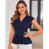 imageGRACE KARIN Sleeveless Tops for Women Vest Blouse V Neck Dressy Suit Vest Tank Tops Business Office ShirtNavy Blue