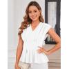 imageGRACE KARIN Sleeveless Tops for Women Vest Blouse V Neck Dressy Suit Vest Tank Tops Business Office ShirtWhite