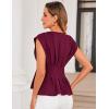 imageGRACE KARIN Sleeveless Tops for Women Vest Blouse V Neck Dressy Suit Vest Tank Tops Business Office ShirtWine Red