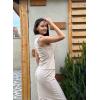 imageGRACE KARIN Womens 2 Piece Skirt Sets V Neck Sleeveless Tops and Slit Ribbed Knit Maxi Skirt 2025 Summer OutfitsApricot