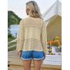 imageGRACE KARIN Womens 34 Sleeve Cropped Cardigan Summer Tie Open Front Corchet Knit Lightweight Bolero Shrug SweatersBeige