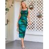 imageGRACE KARIN Mesh Dress for Women Tie Dye Bodycon Midi Stetchy Wedding Square Neck Party CocktailGreen