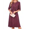 imageGRACE KARIN 2025 Mother of The Bride Dress with Jacket Women Stretchy Lace 2 Piece Wedding Guest DressesRose Purple