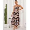 imageGRACE KARIN 2025 Womens Summer Floral Maxi Dress Casual Sleeveless Ruffle Tiered Wedding Guest Flowy Dresses with PocketsBlack Orange Floral