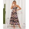 imageGRACE KARIN 2025 Womens Summer Floral Maxi Dress Casual Sleeveless Ruffle Tiered Wedding Guest Flowy Dresses with PocketsBlack Orange Floral