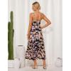 imageGRACE KARIN 2025 Womens Summer Floral Maxi Dress Casual Sleeveless Ruffle Tiered Wedding Guest Flowy Dresses with PocketsBlack Orange Floral