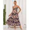 imageGRACE KARIN 2025 Womens Summer Floral Maxi Dress Casual Sleeveless Ruffle Tiered Wedding Guest Flowy Dresses with PocketsBlack Orange Floral