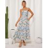 imageGRACE KARIN 2025 Womens Summer Floral Maxi Dress Casual Sleeveless Ruffle Tiered Wedding Guest Flowy Dresses with PocketsBlue Yellow Floral