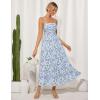 imageGRACE KARIN 2025 Womens Summer Floral Maxi Dress Casual Sleeveless Ruffle Tiered Wedding Guest Flowy Dresses with PocketsWhite Blue Purple Floral