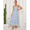 imageGRACE KARIN 2025 Womens Summer Floral Maxi Dress Casual Sleeveless Ruffle Tiered Wedding Guest Flowy Dresses with PocketsWhite Blue Purple Floral
