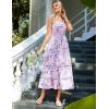 imageGRACE KARIN 2025 Womens Summer Floral Maxi Dress Casual Sleeveless Ruffle Tiered Wedding Guest Flowy Dresses with PocketsWhite Pink Floral