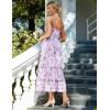 imageGRACE KARIN 2025 Womens Summer Floral Maxi Dress Casual Sleeveless Ruffle Tiered Wedding Guest Flowy Dresses with PocketsWhite Pink Floral