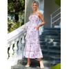 imageGRACE KARIN 2025 Womens Summer Floral Maxi Dress Casual Sleeveless Ruffle Tiered Wedding Guest Flowy Dresses with PocketsWhite Pink Floral