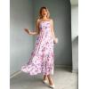 imageGRACE KARIN 2025 Womens Summer Floral Maxi Dress Casual Sleeveless Ruffle Tiered Wedding Guest Flowy Dresses with PocketsWhite Pink Floral