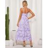 imageGRACE KARIN 2025 Womens Summer Floral Maxi Dress Casual Sleeveless Ruffle Tiered Wedding Guest Flowy Dresses with PocketsWhite Purple Floral