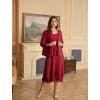 imageGRACE KARIN Women Dresses for Party Formal 2025 Mother of The Bride Dress Wedding Guest Dress with JacketBurgundy
