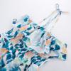 imageGRACE KARIN Women Summer Floral Maxi Dress Off The Shoulder Halter Sleeveless Ruffle ALine Wedding Beach SundressBlue Orange Floral