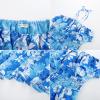 imageGRACE KARIN Women Summer Floral Maxi Dress Off The Shoulder Halter Sleeveless Ruffle ALine Wedding Beach SundressBlue White Print