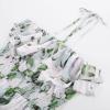 imageGRACE KARIN Women Summer Floral Maxi Dress Off The Shoulder Halter Sleeveless Ruffle ALine Wedding Beach SundressGreen White Flowers