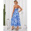 imageGRACE KARIN Womens Floral Summer Wedding Guest Dresses 2025 Trendy Long Flowy Smocked Tiered Maxi DressBlue Floral
